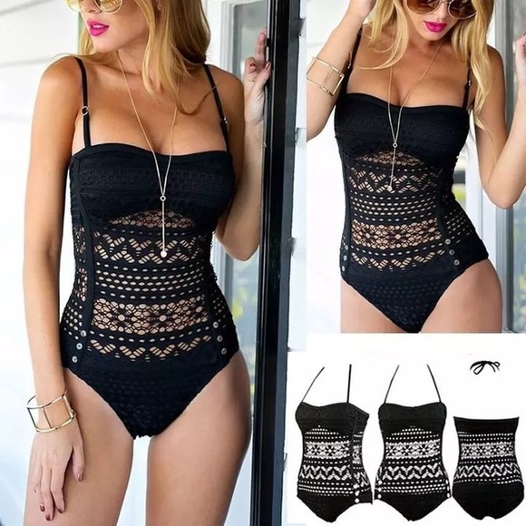 Glitz and Glam Other - ❤️🛍Push-up Black Bathing Suit🛍❤️